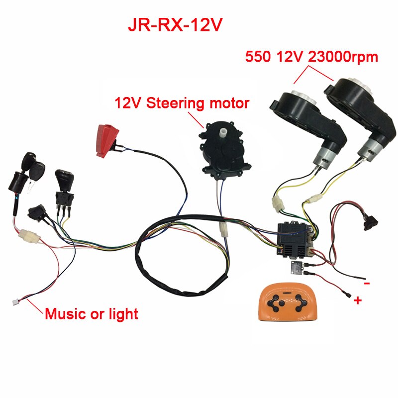 Cables y accesorios para coches eléctricos para niños, repuestos para coche eléctrico para montaje de bricolaje, cables y caja de cambios, juego completo - Imagen 5